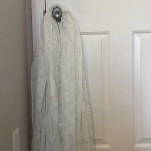 White scarf, flower, decoration